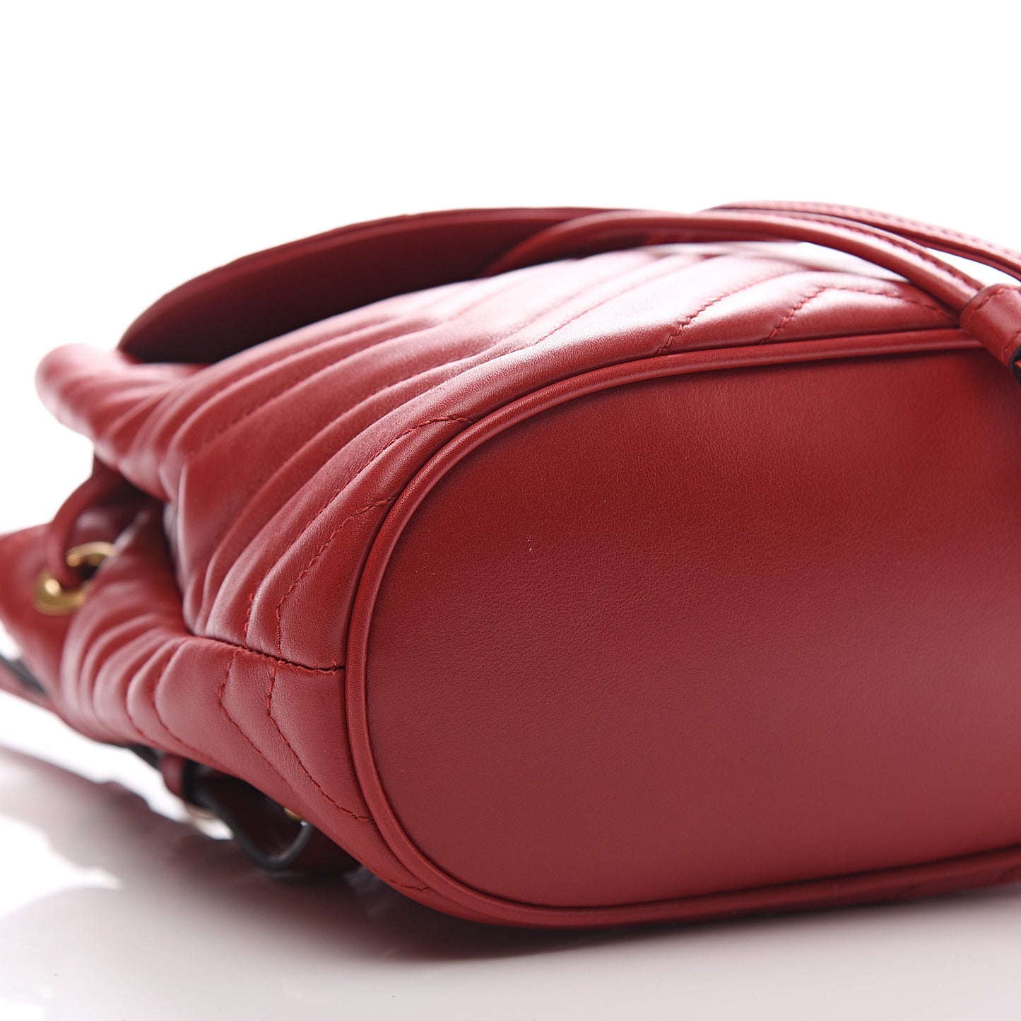 Calfskin Matelasse GG Marmont Flap Backpack Hibiscus Red