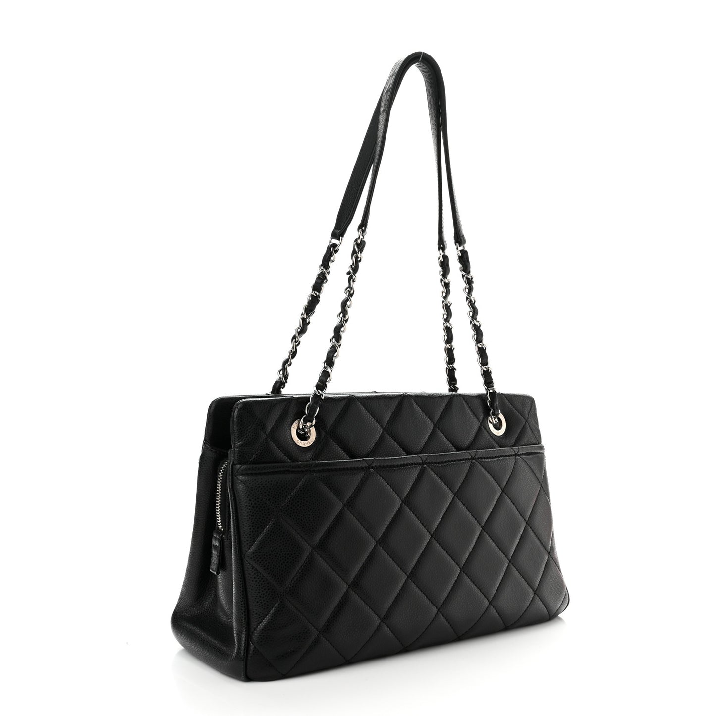 Caviar Quilted Timeless CC Soft Tote Black