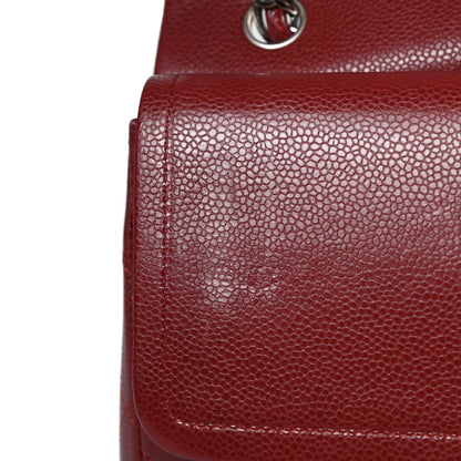 Chanel Caviar Quilted Jumbo Double Flap Dark Red 15 of 15