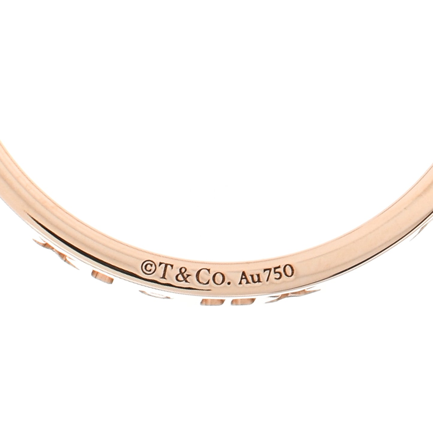 18K Rose Gold Diamond Narrow Atlas Pierced Ring 60 9.25