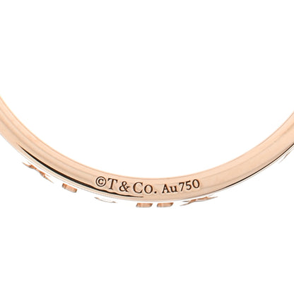 Tiffany 18K Rose Gold Diamond Narrow Atlas Pierced Ring 60 9.25 5 of 6