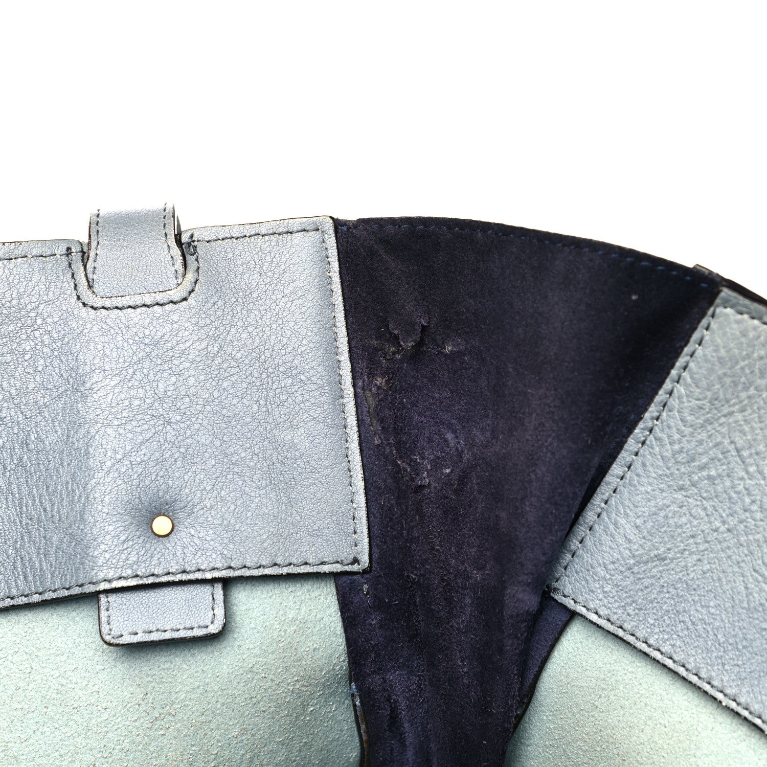 Chloe Smooth Calfskin Medium Milo Shopping Tote Cloudy Blue 24 of 33