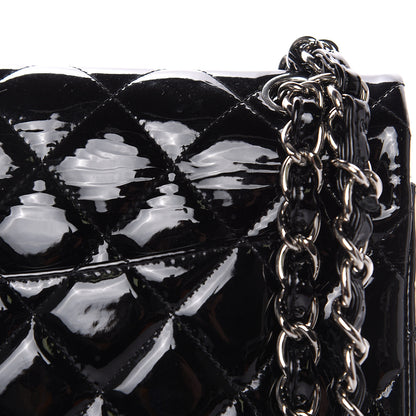 Chanel Patent Quilted Jumbo Double Flap Black 11 of 19