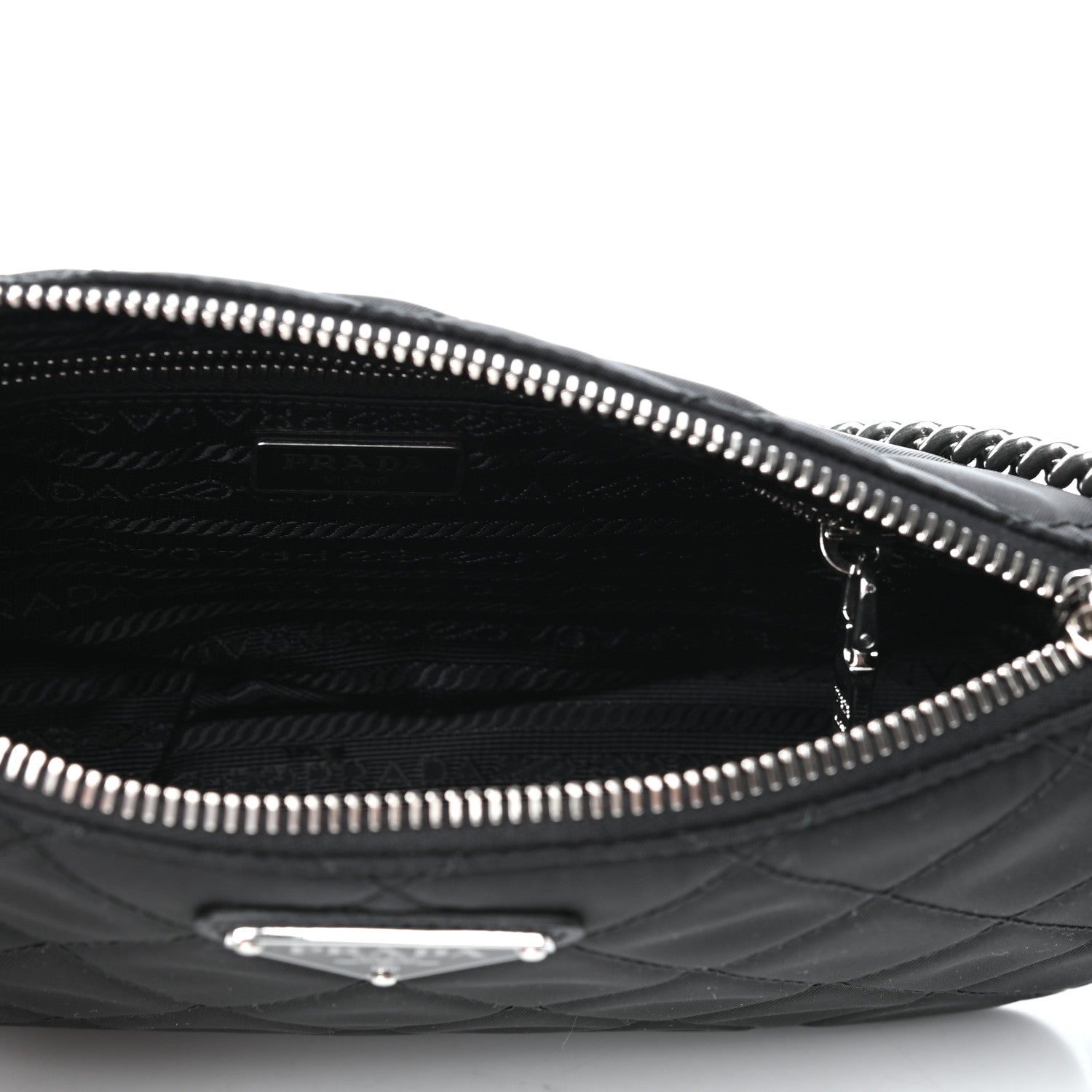 Prada Nylon Tessuto Impuntu Quilted Crossbody Bag Black 5 of 9