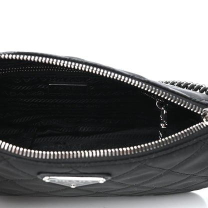 Prada Nylon Tessuto Impuntu Quilted Crossbody Bag Black 5 of 9