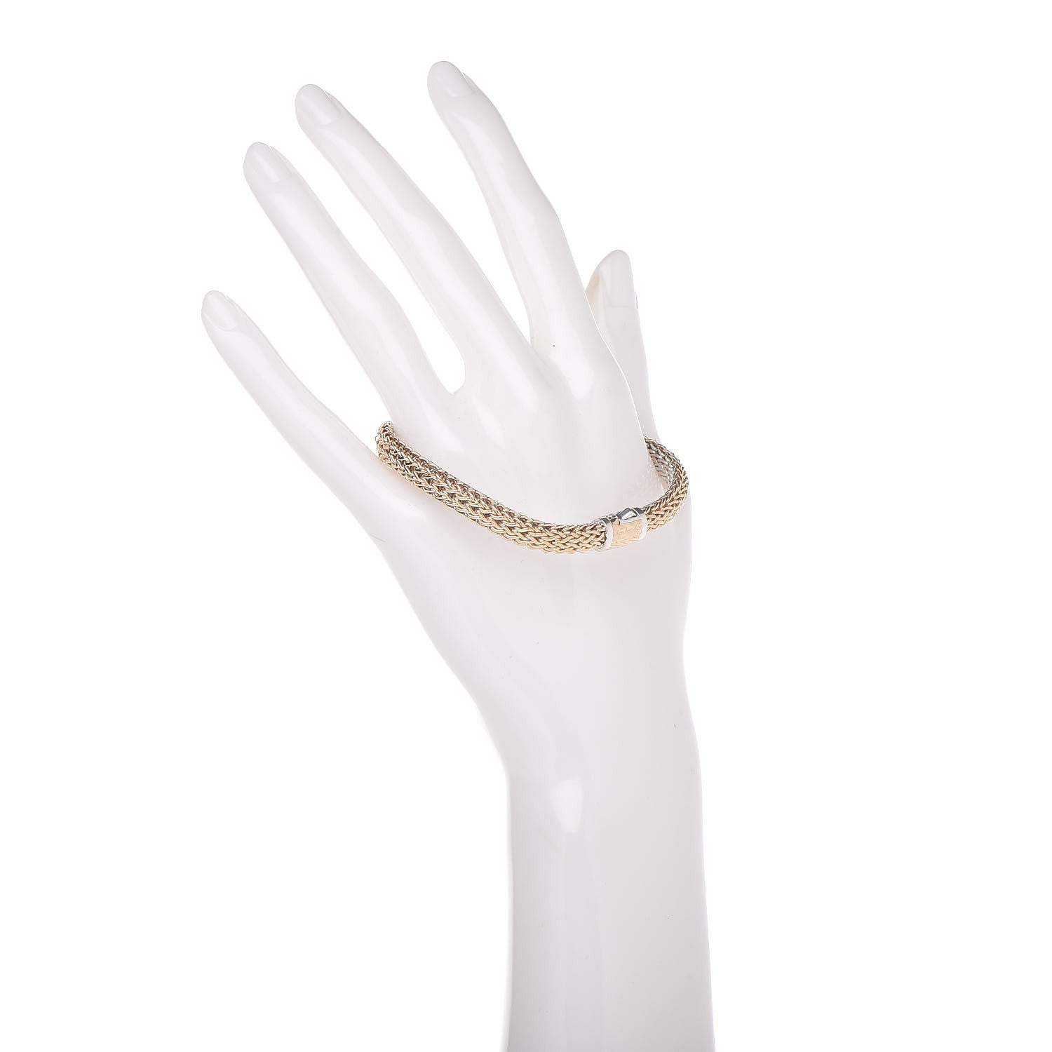 John Hardy Sterling Silver 18K Yellow Gold 7mm Classic Chain Reversible Bracelet 2 of 5