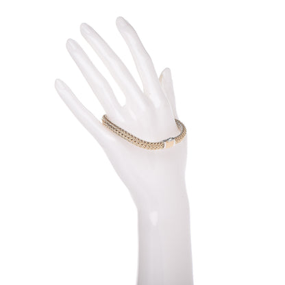 John Hardy Sterling Silver 18K Yellow Gold 7mm Classic Chain Reversible Bracelet 2 of 5