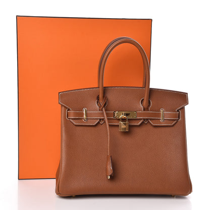 Hermes Natural Barenia Faubourg Birkin 30 Fauve 34 of 34