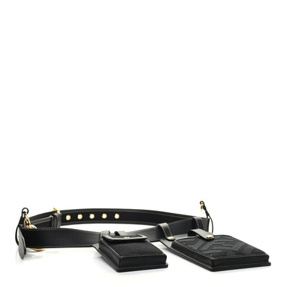 Fendi Calfskin Canvas Multi Accessory Belt Black 3 of 5
