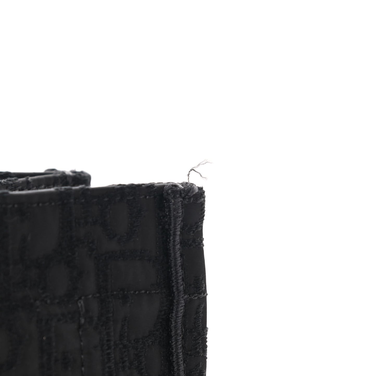 Canvas Satin Embroidered Book Tote Insert Black