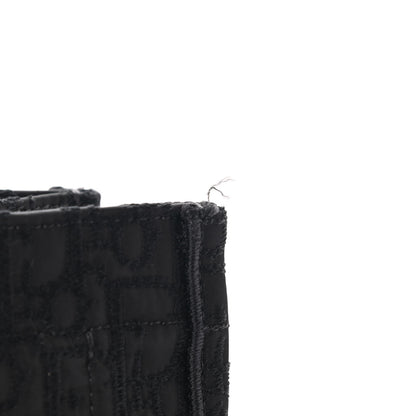 Christian Dior Canvas Satin Embroidered Book Tote Insert Black 10 of 10