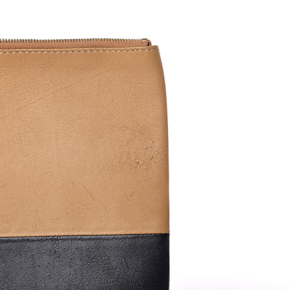 Celine Lambskin Bi-Color Solo Clutch Pouch Nude 10 of 17