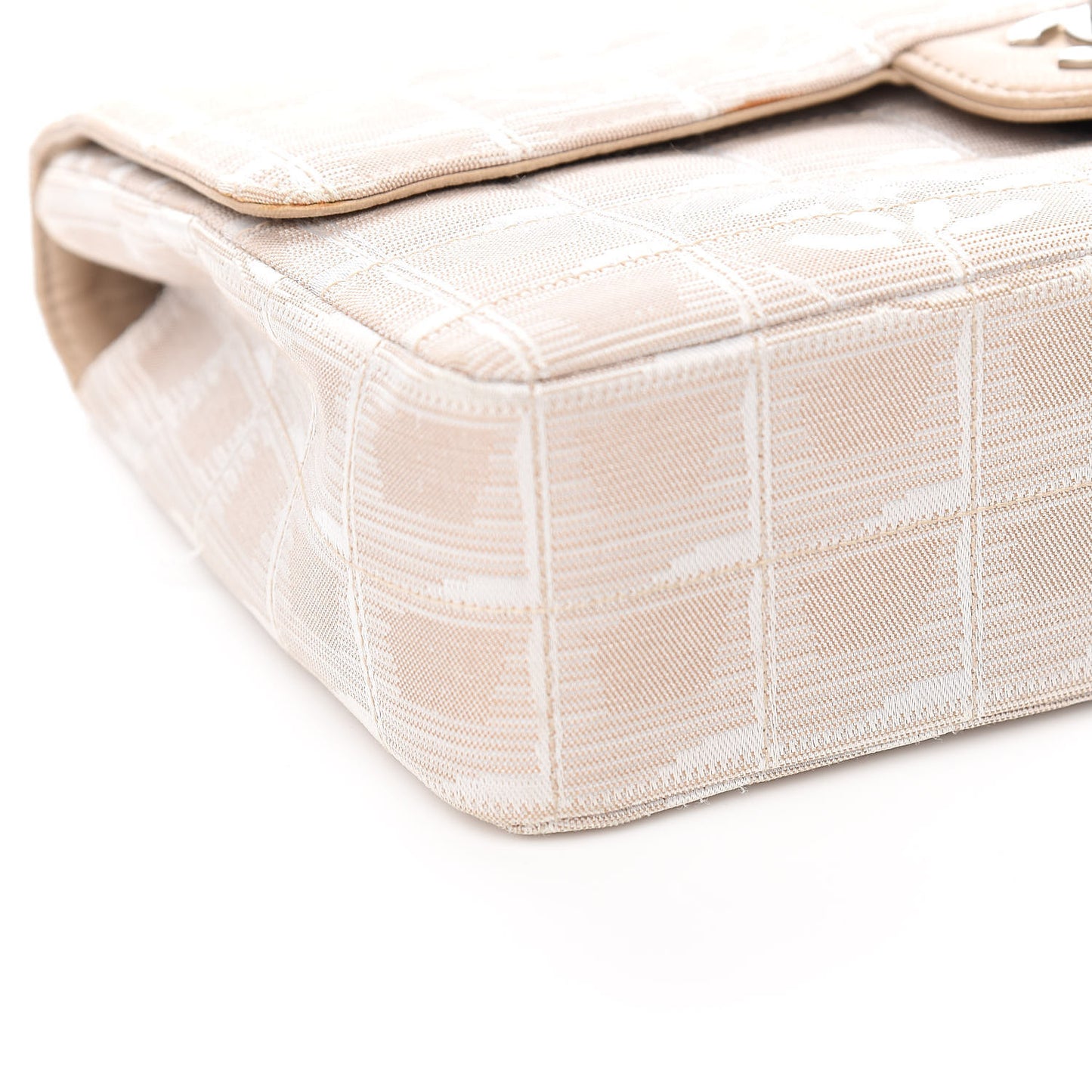 Nylon Medium Travel Flap Light Beige