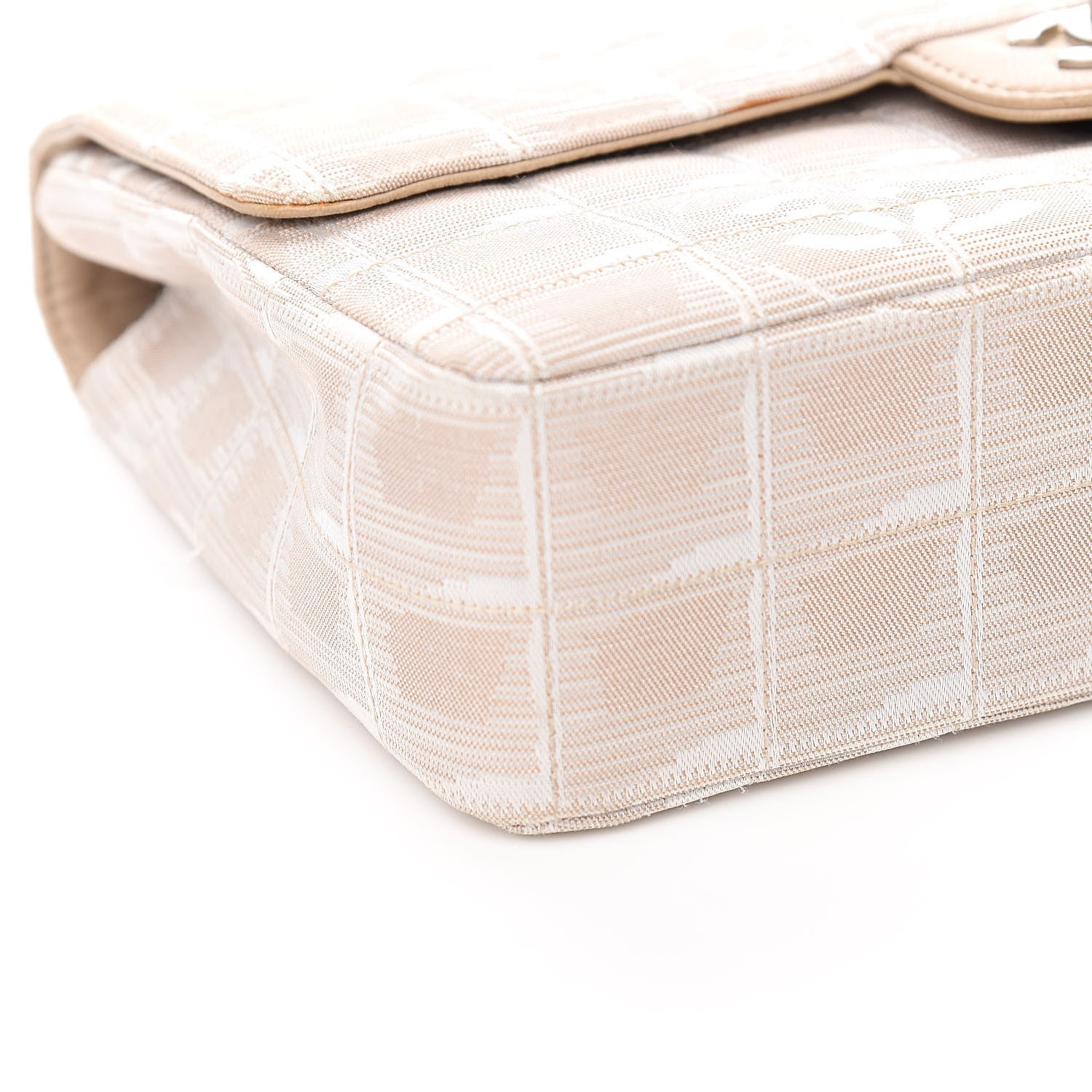 Chanel Nylon Medium Travel Flap Light Beige 9 of 15