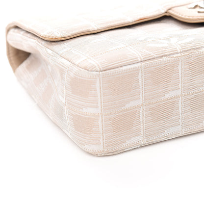 Chanel Nylon Medium Travel Flap Light Beige 9 of 15