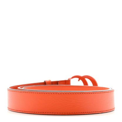 Gucci Azalea Calfskin Enamel Monochrome Double G Belt 90 36 Deep Orange 2 of 8