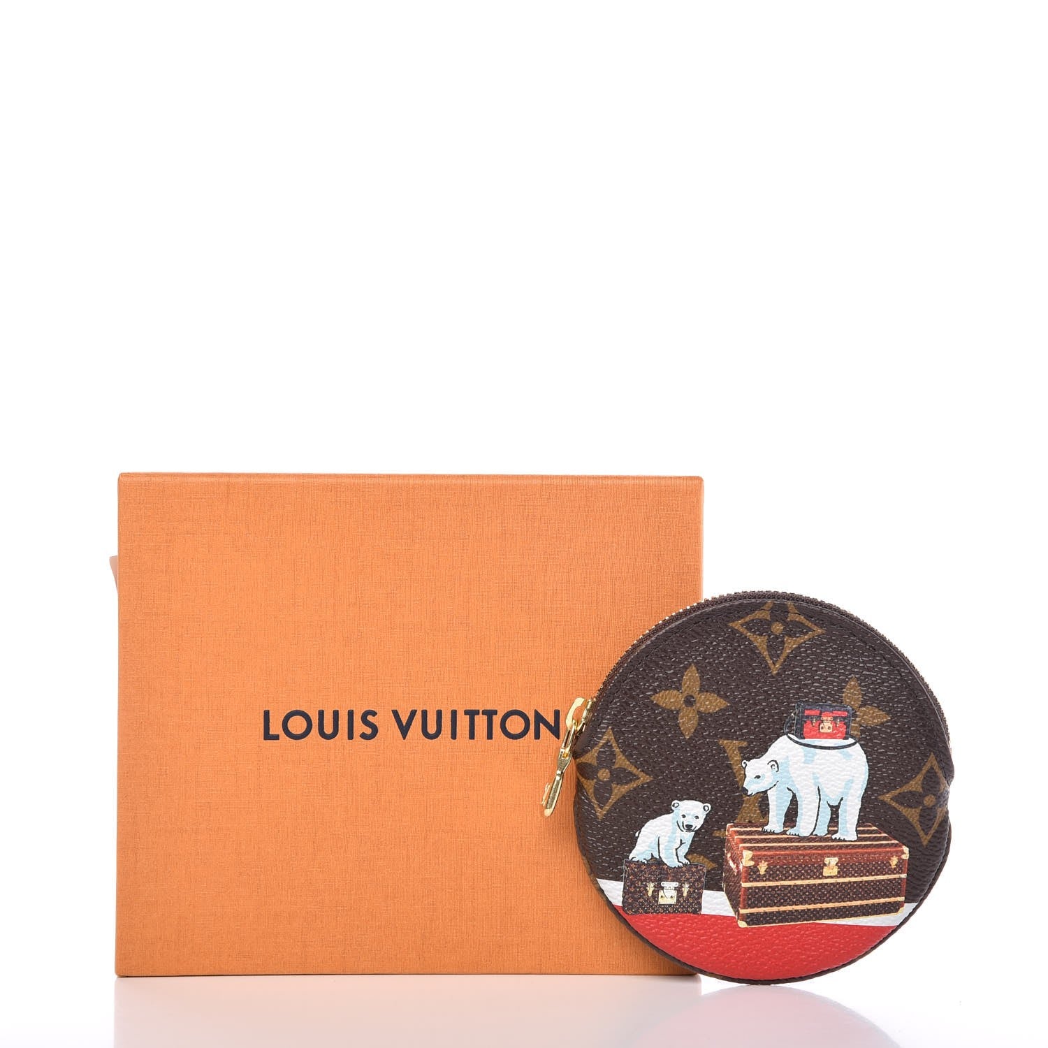 Louis Vuitton Monogram 2017 Christmas Animation Round Coin Purse 8 of 8