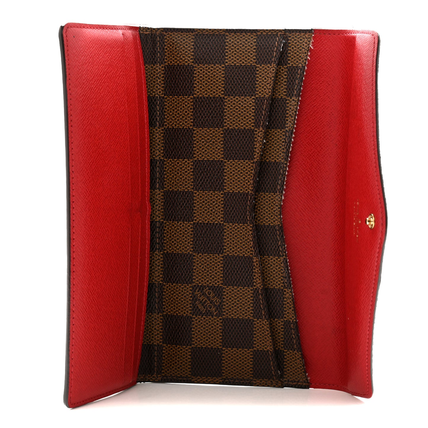 Damier Ebene Josephine Wallet Red
