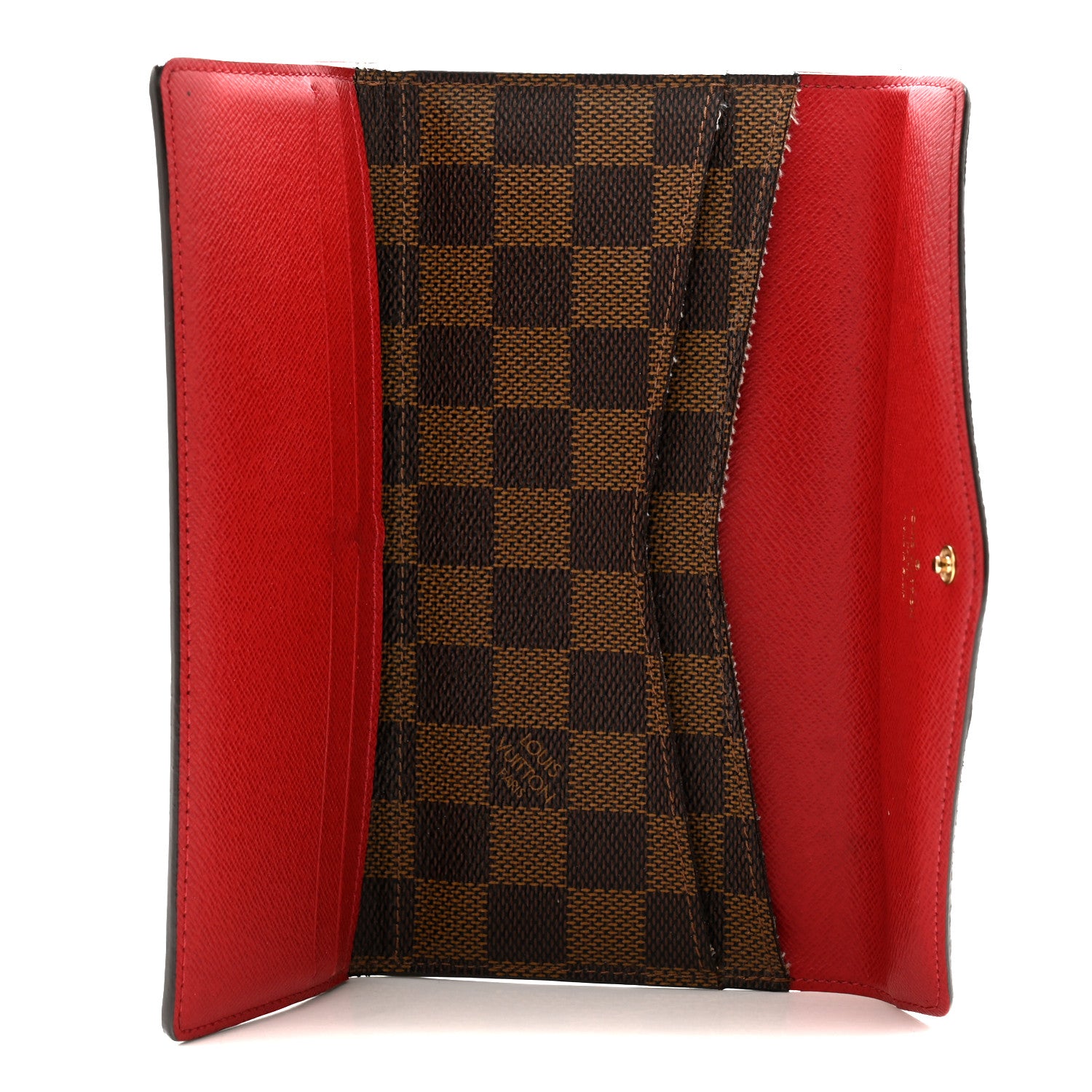 Louis Vuitton Damier Ebene Josephine Wallet Red 6 of 13