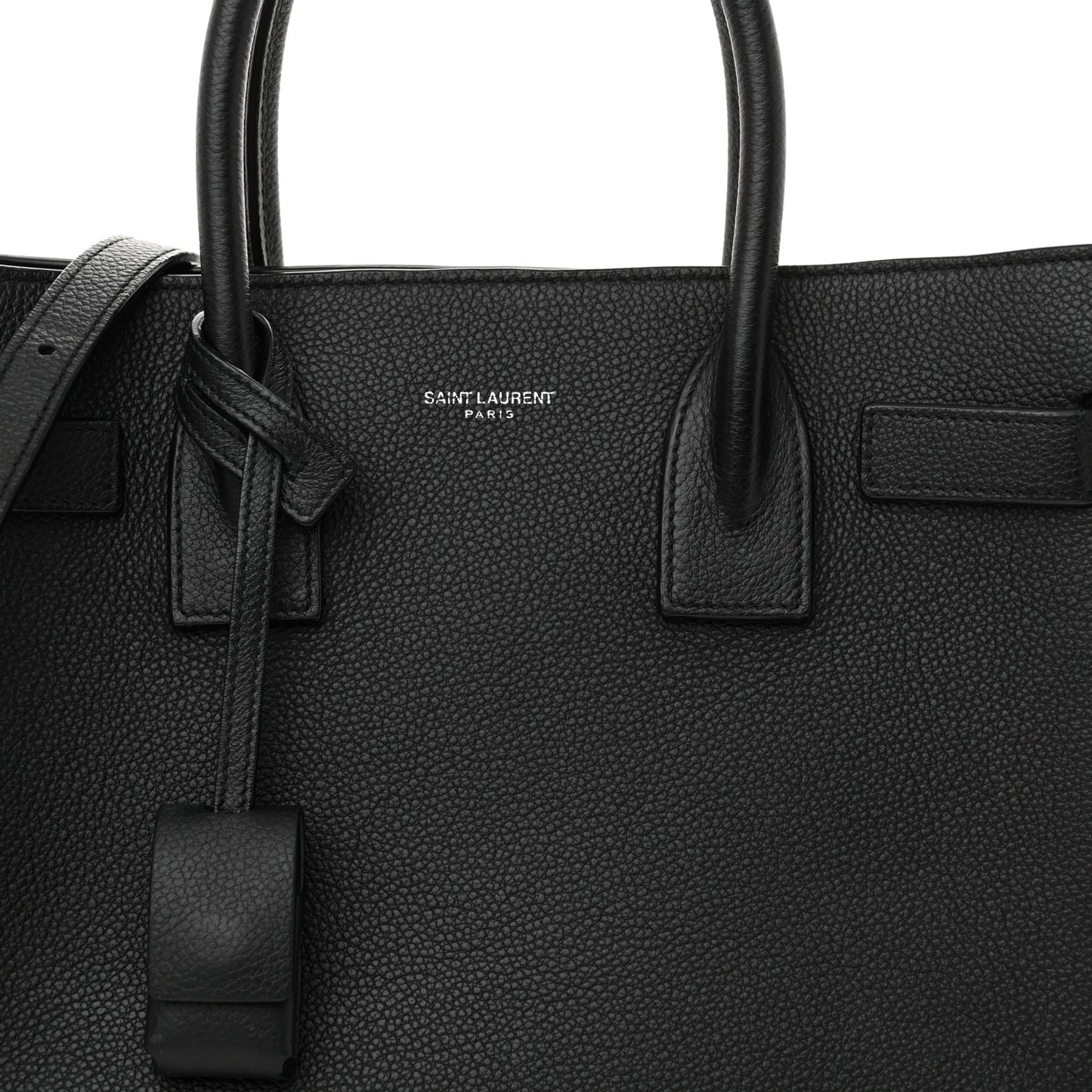 Grained Calfskin Baby Sac De Jour Black