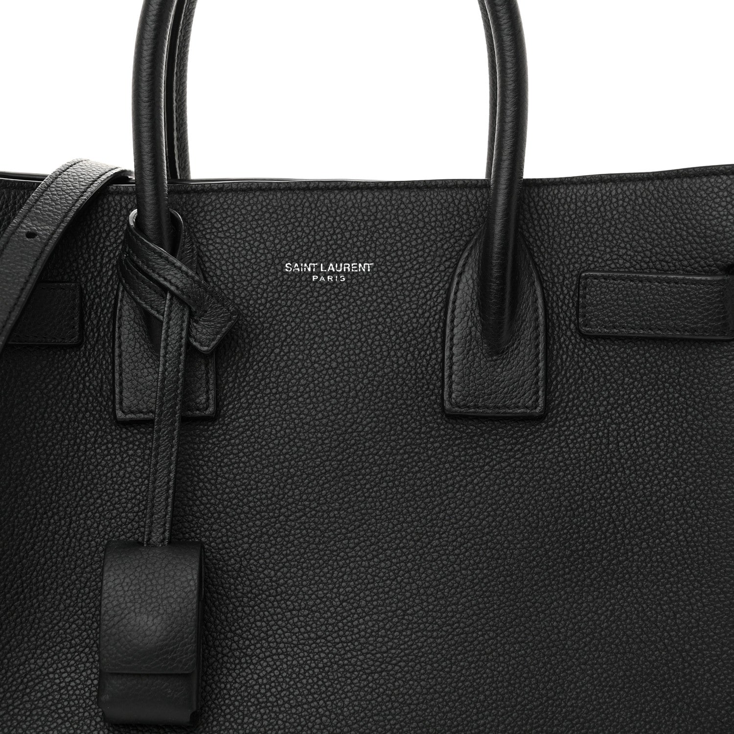 Saint Laurent Grained Calfskin Baby Sac De Jour Black 8 of 15