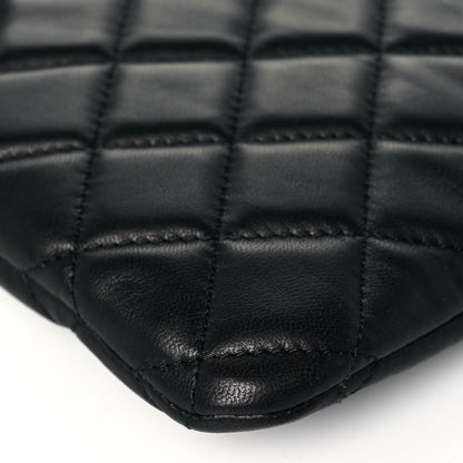 Chanel Lambskin Quilted Large Boy Zip Pouch Black 8 of 12