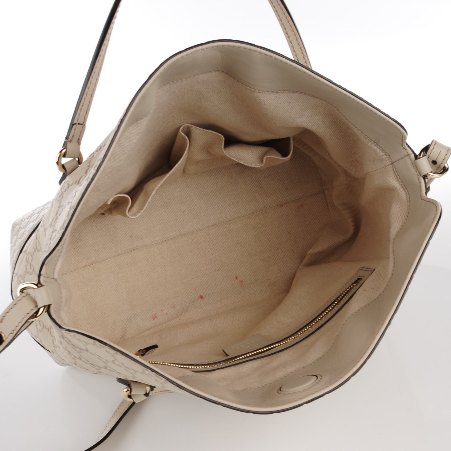 Guccissima Medium Bree Foldover Tote Off White