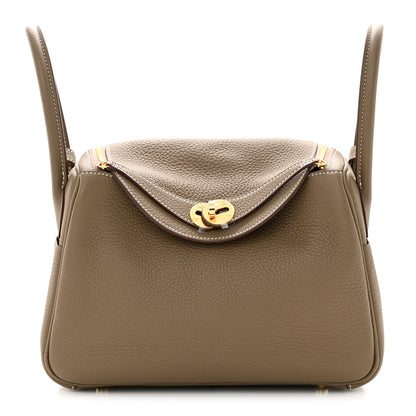 Hermes Taurillon Clemence Lindy 26 Etoupe 1 of 11