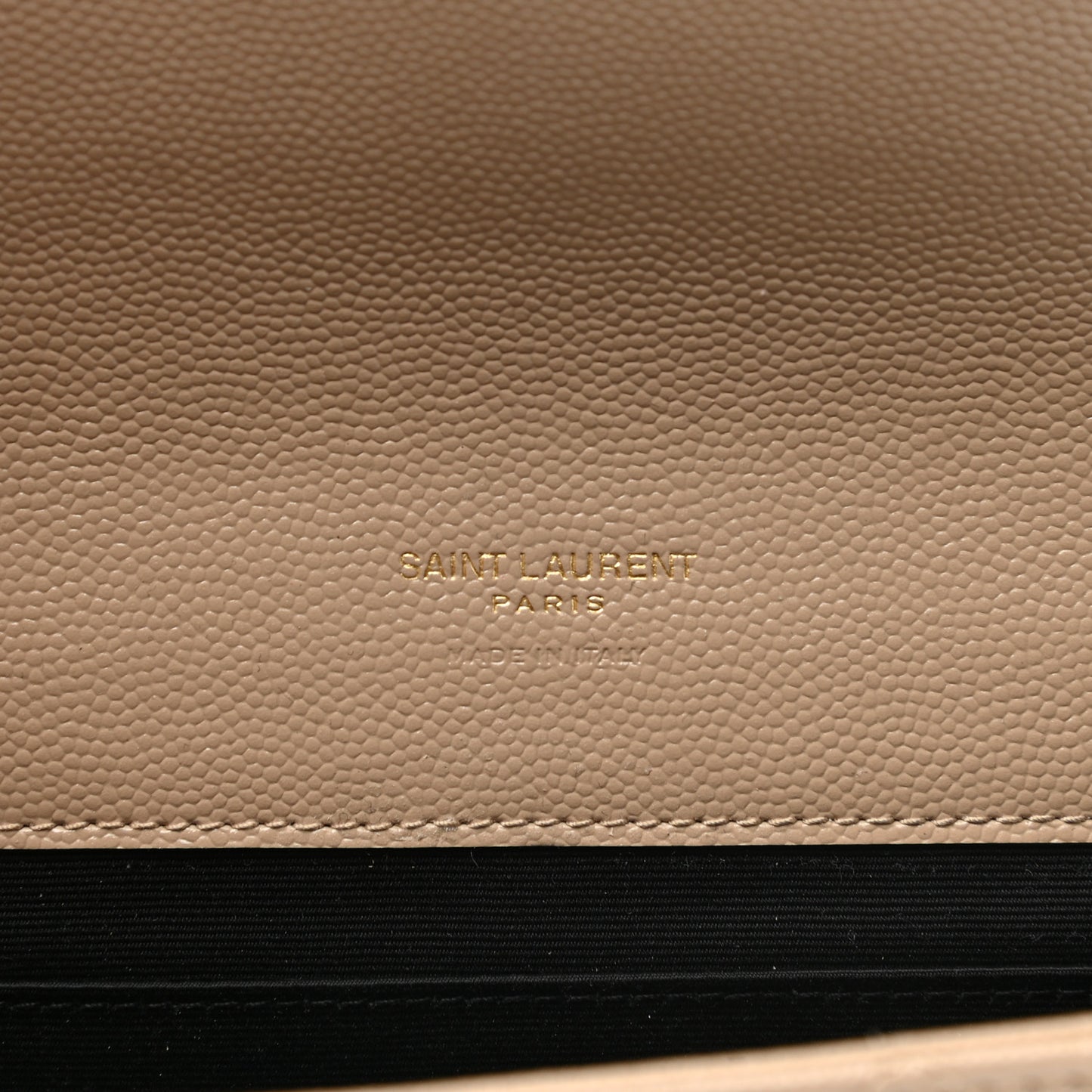 Grain De Poudre Textured Mixed Matelasse Triquilt Monogram Clutch Dark Beige