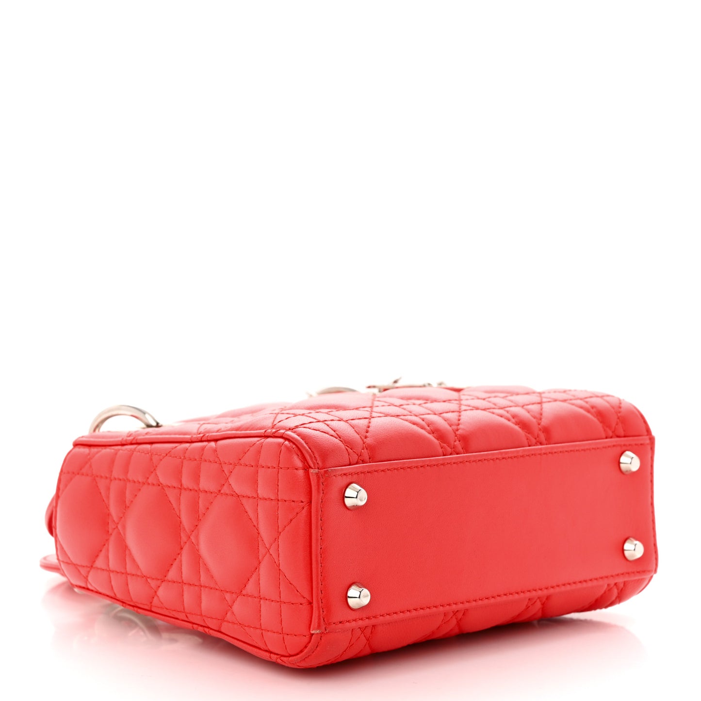 Lambskin Cannage Mini Lady Dior Red