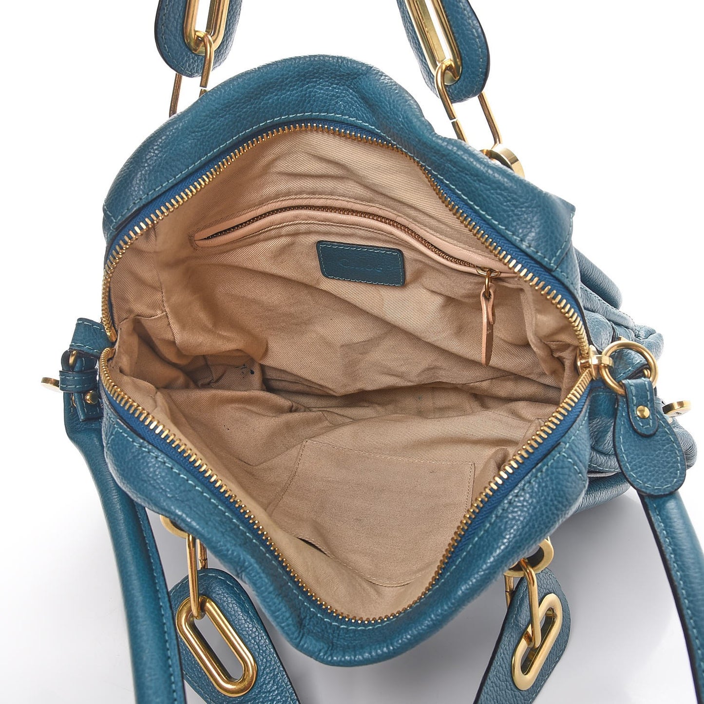 Calfskin Medium Paraty Peacock Blue