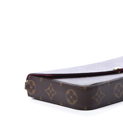 Louis Vuitton Monogram Pochette Felicie Chain Wallet Fuchsia 6 of 9