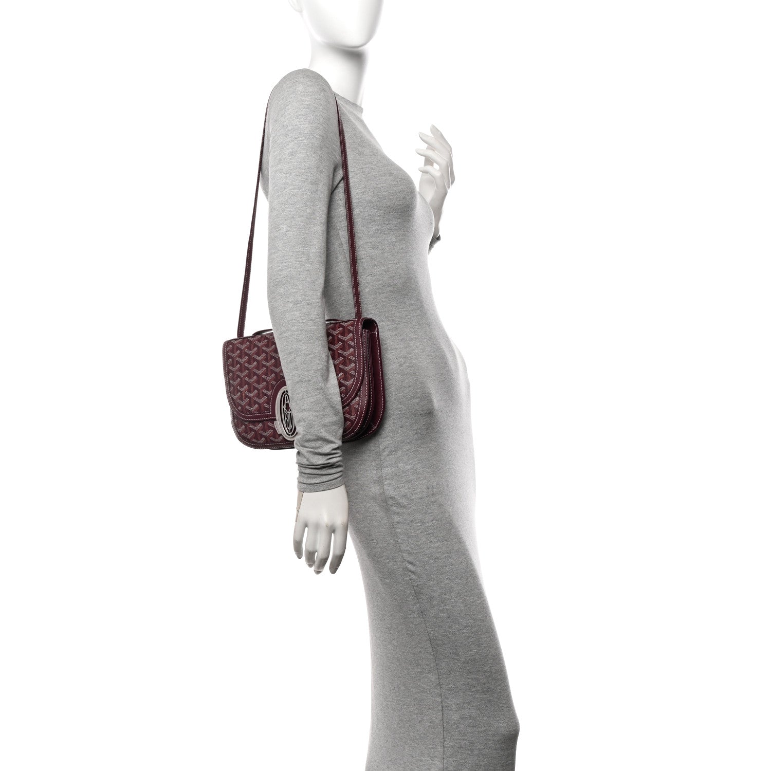 Goyard Goyardine 233 PM Shoulder Bag Burgundy 2 of 14