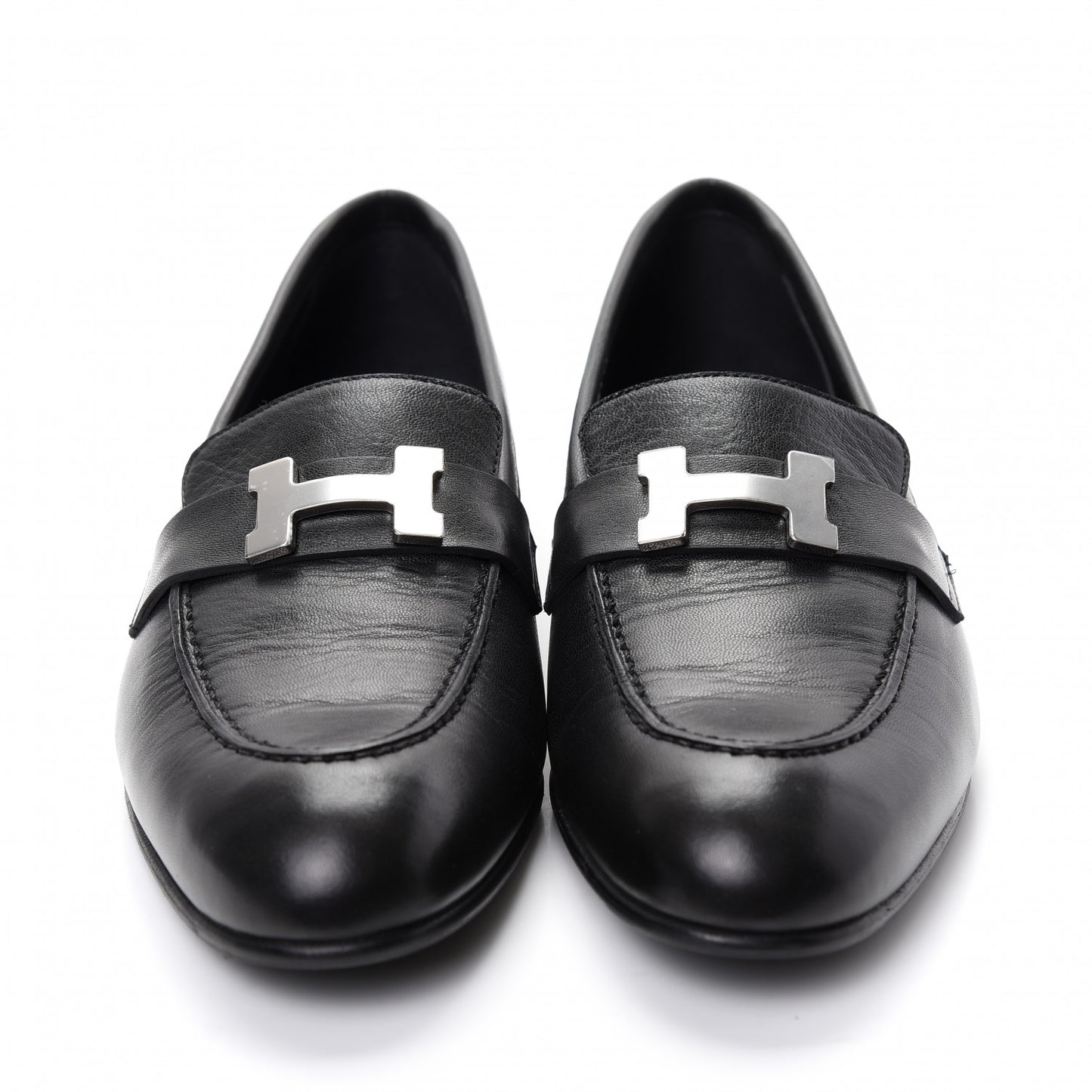 Goatskin Womens Paris Loafers 37.5 Black