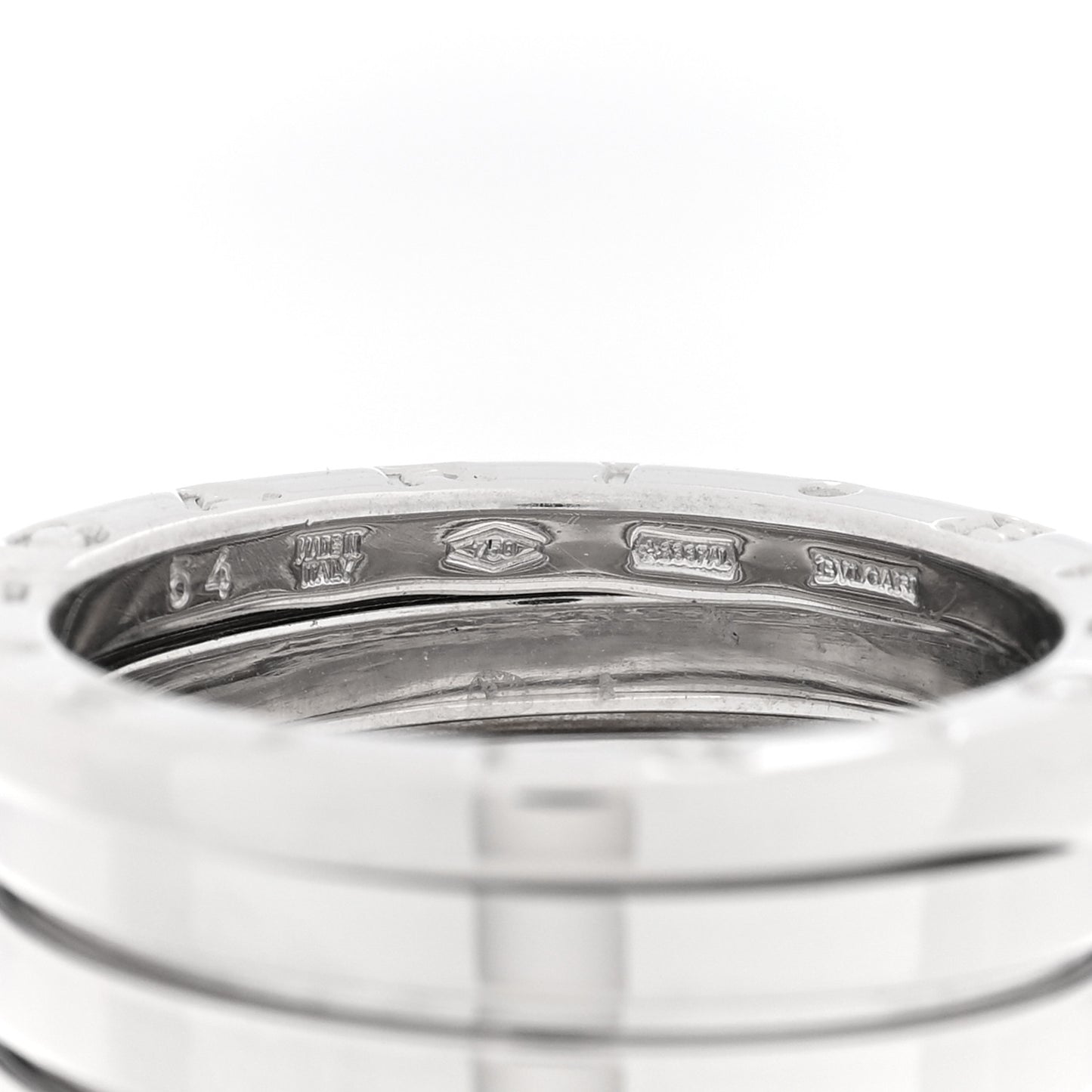 18K White Gold B.Zero1 Four-Band Ring 54 7