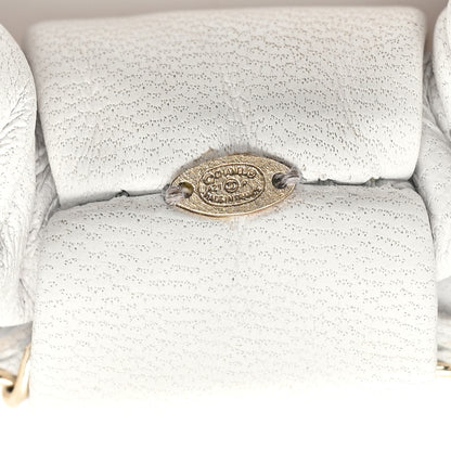 Chanel Lambskin Chain CC Hair Scrunchie White Gold 3 of 3