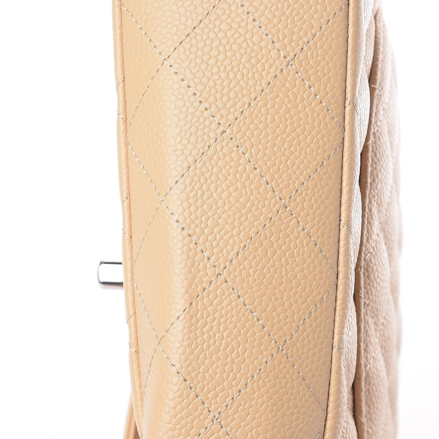 Chanel Caviar Quilted Medium Double Flap Beige 11 of 11
