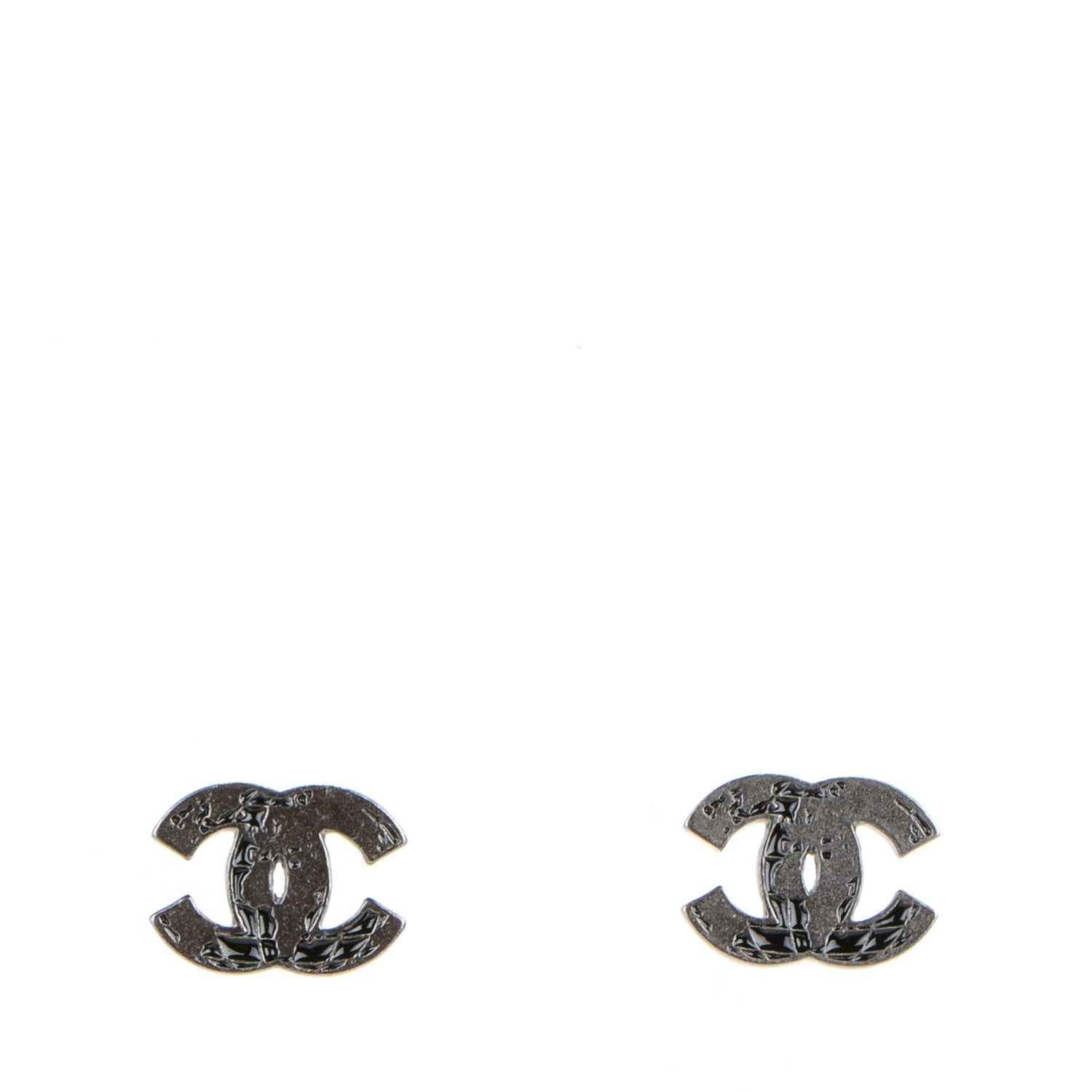Chanel Globe Ruthenium CC Earrings 1 of 5