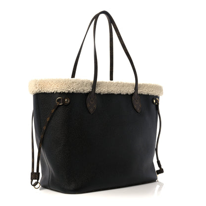 Louis Vuitton Calfskin Monogram Teddy Neverfull MM Black 3 of 9