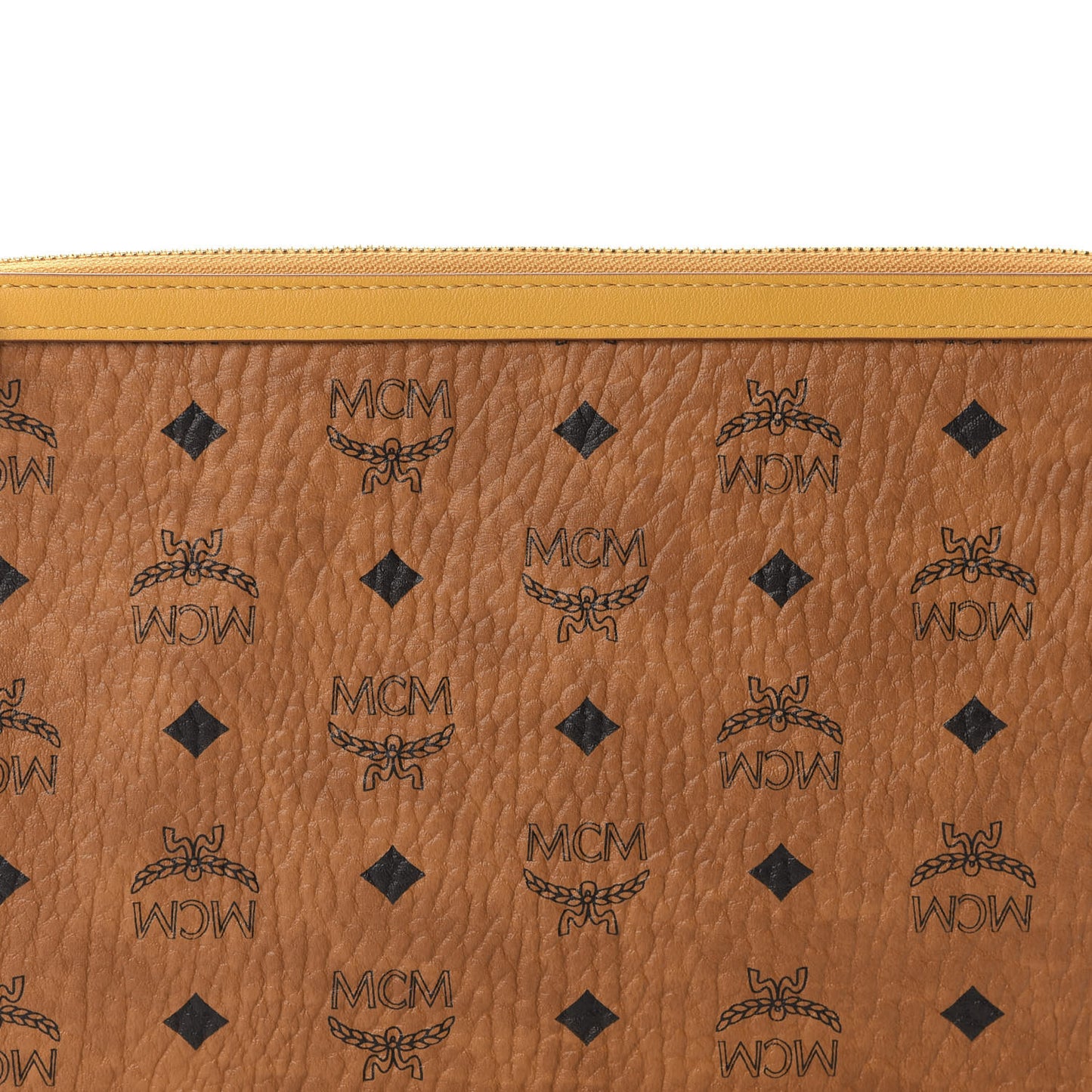 Visetos Liz Shopper Tote Pouch Cognac Yellow