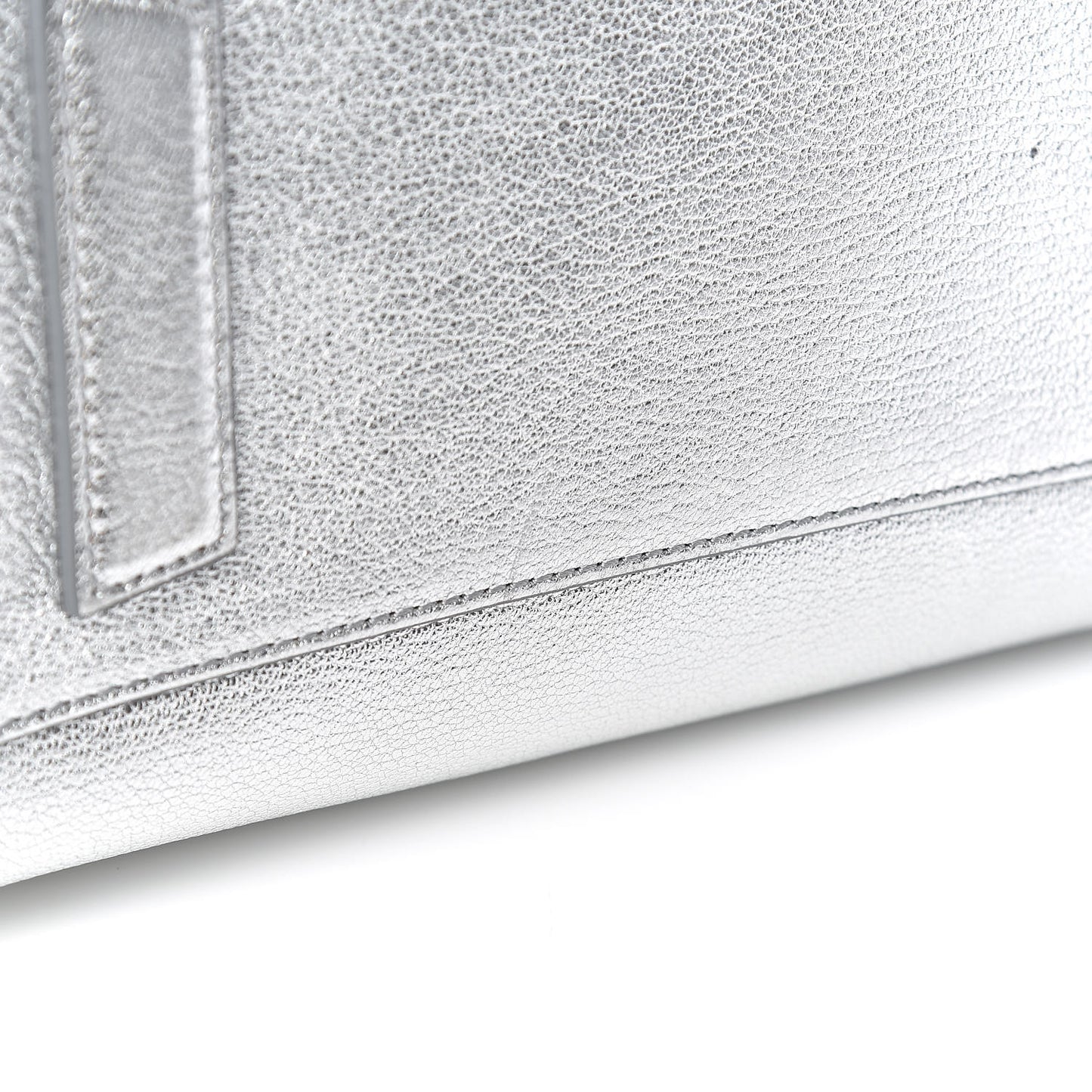 Metallic Sugar Goatskin Small Antigona Silver