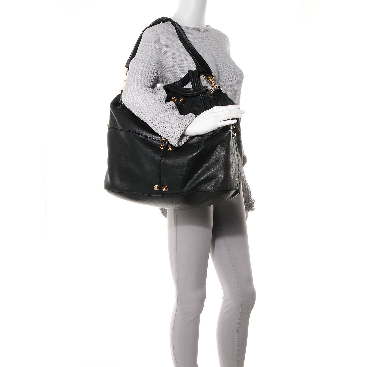 Leather Studded Large Nightingale Black