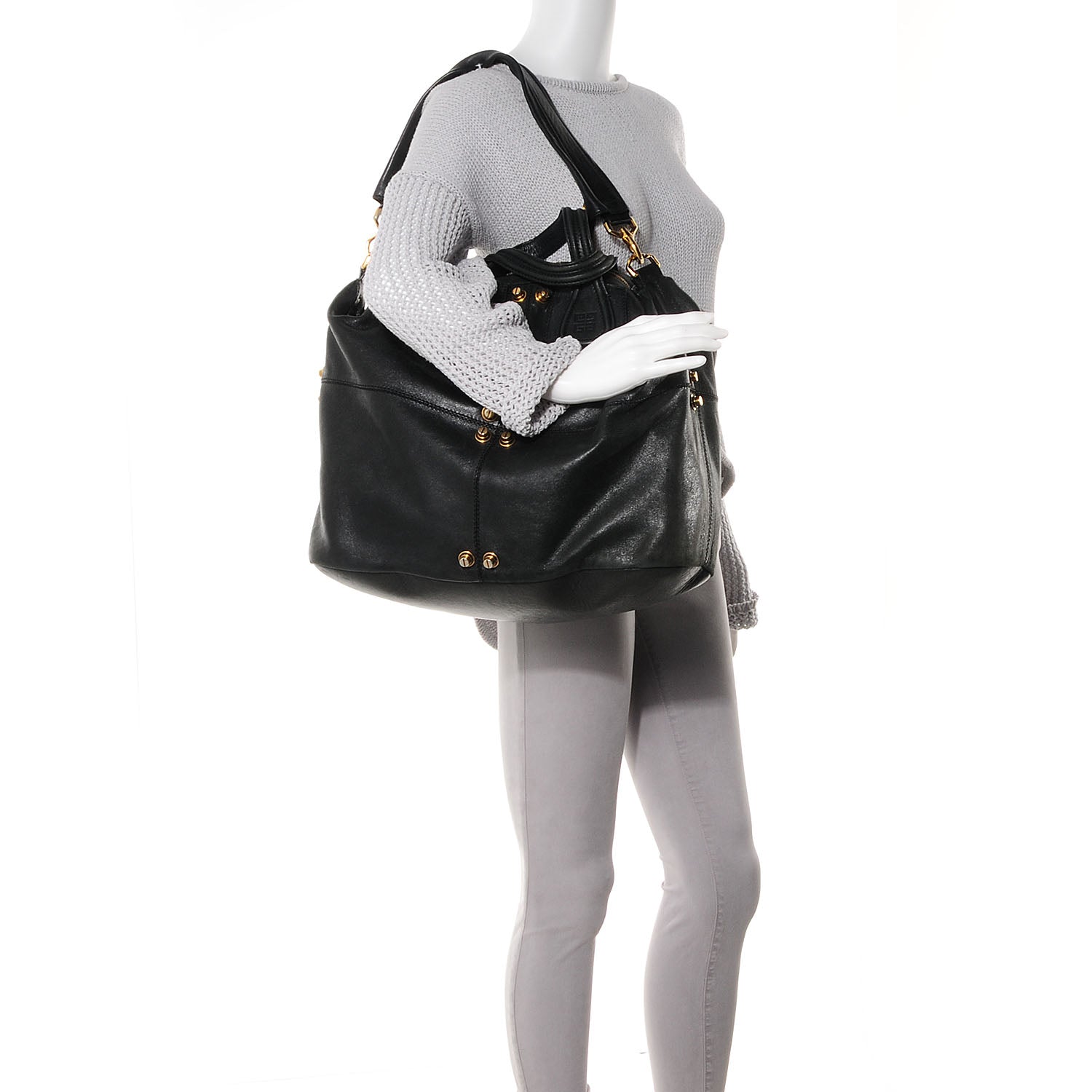 Givenchy Leather Studded Large Nightingale Black 2 of 7
