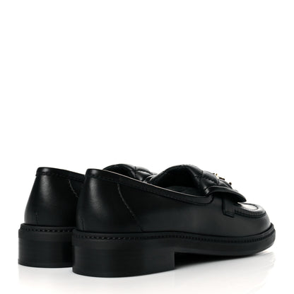 Chanel Lambskin Quilted CC Turnlock Loafers 38.5 Black 4 of 10