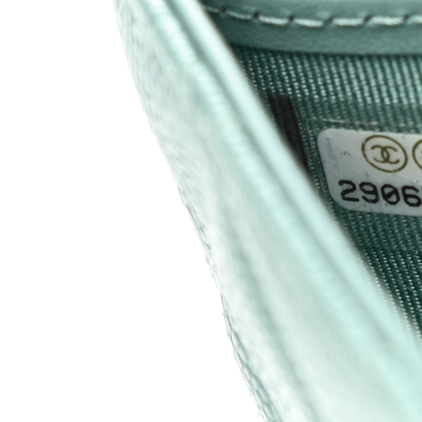 Caviar Quilted Large Gusset Flap Wallet Light Blue