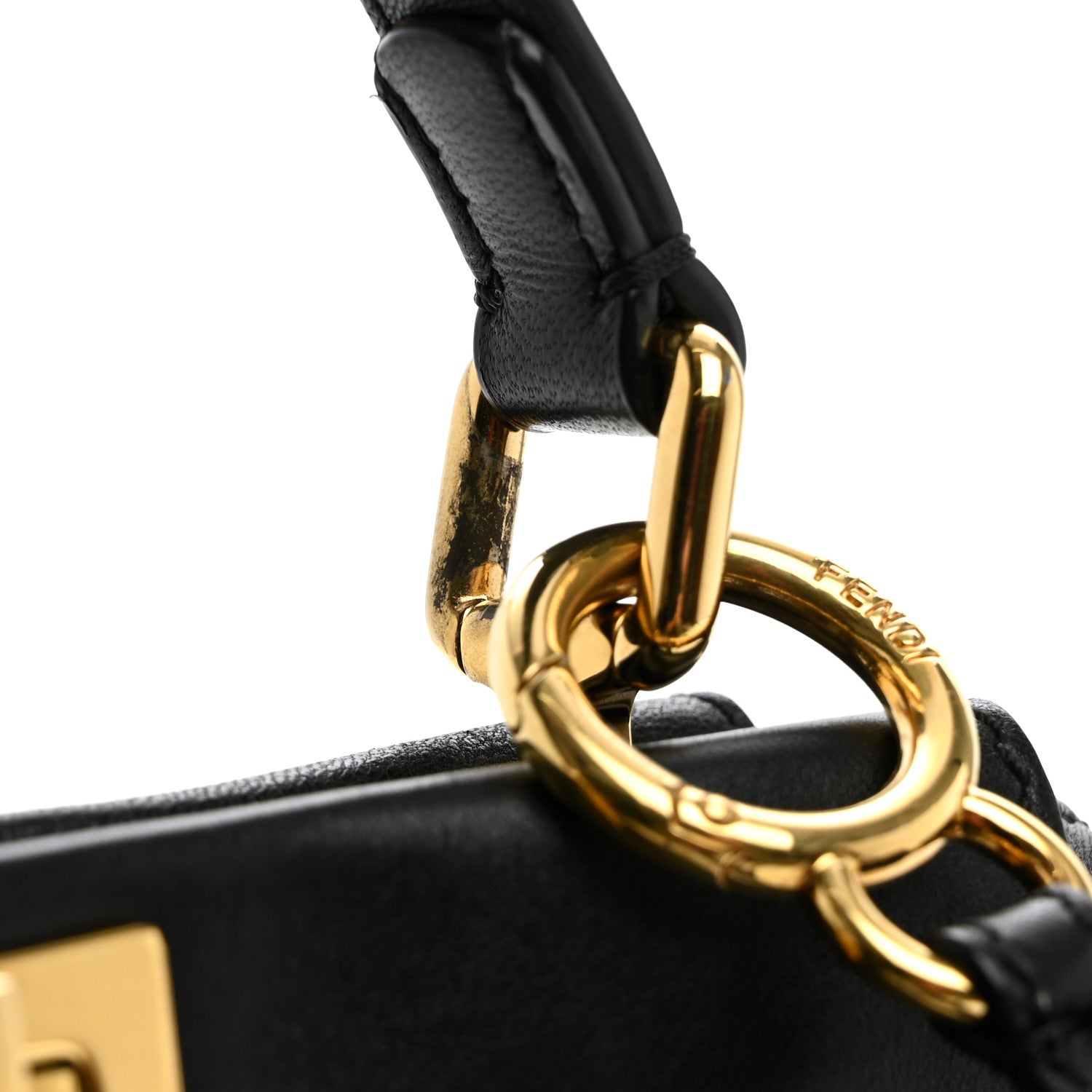 Fendi Nappa Mini Peekaboo Iconic Satchel Black 12 of 12