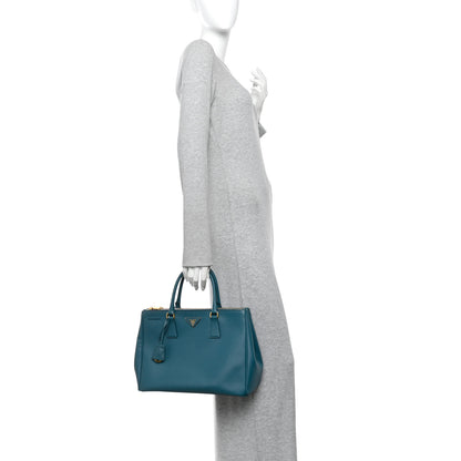 Prada Saffiano Medium Galleria Double Zip Tote Ottanio 2 of 13