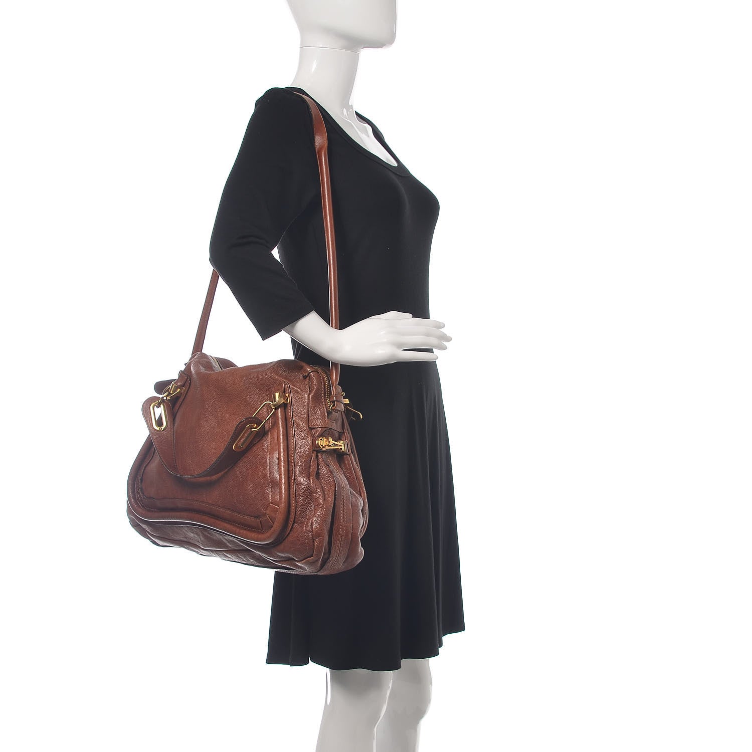 Chloe Calfskin Large Paraty Brown 2 of 10