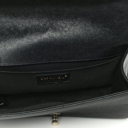 Chanel Caviar Chevron Quilted Medium Boy Flap Black 5 of 11