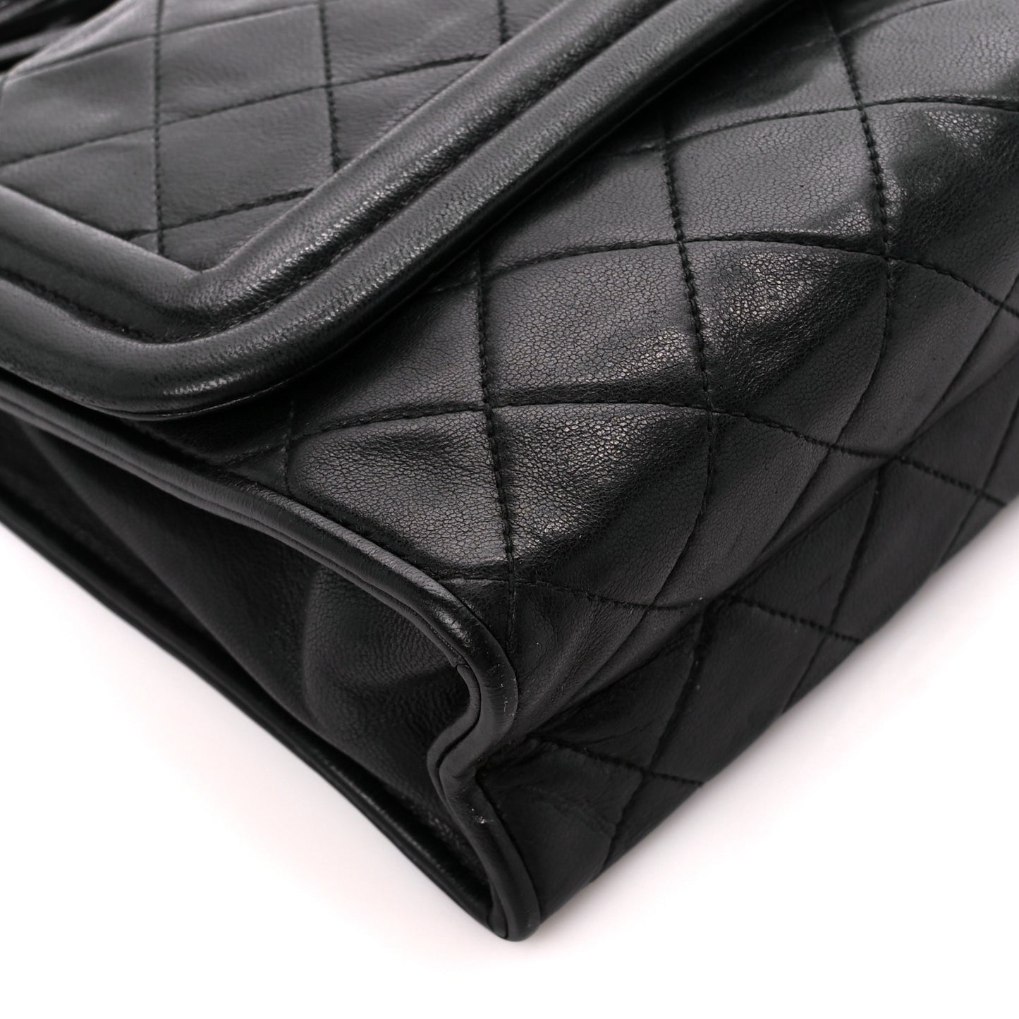 Lambskin Quilted Tassel Flap Black